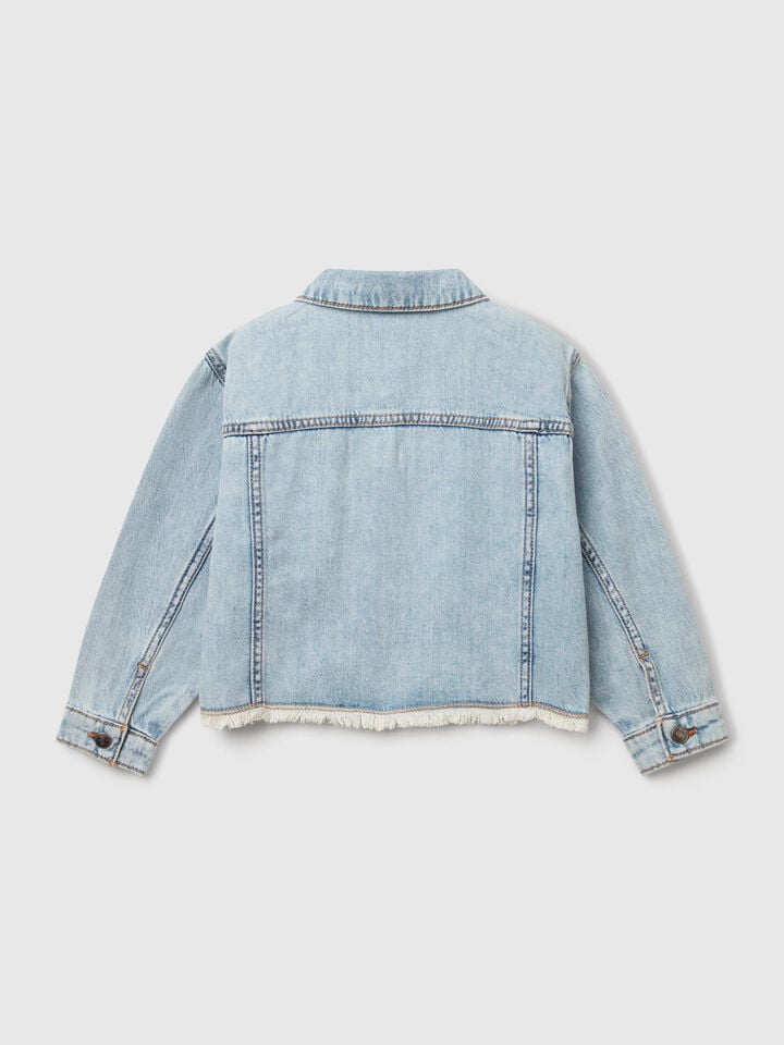 Benetton Denim Jacket Light Blue