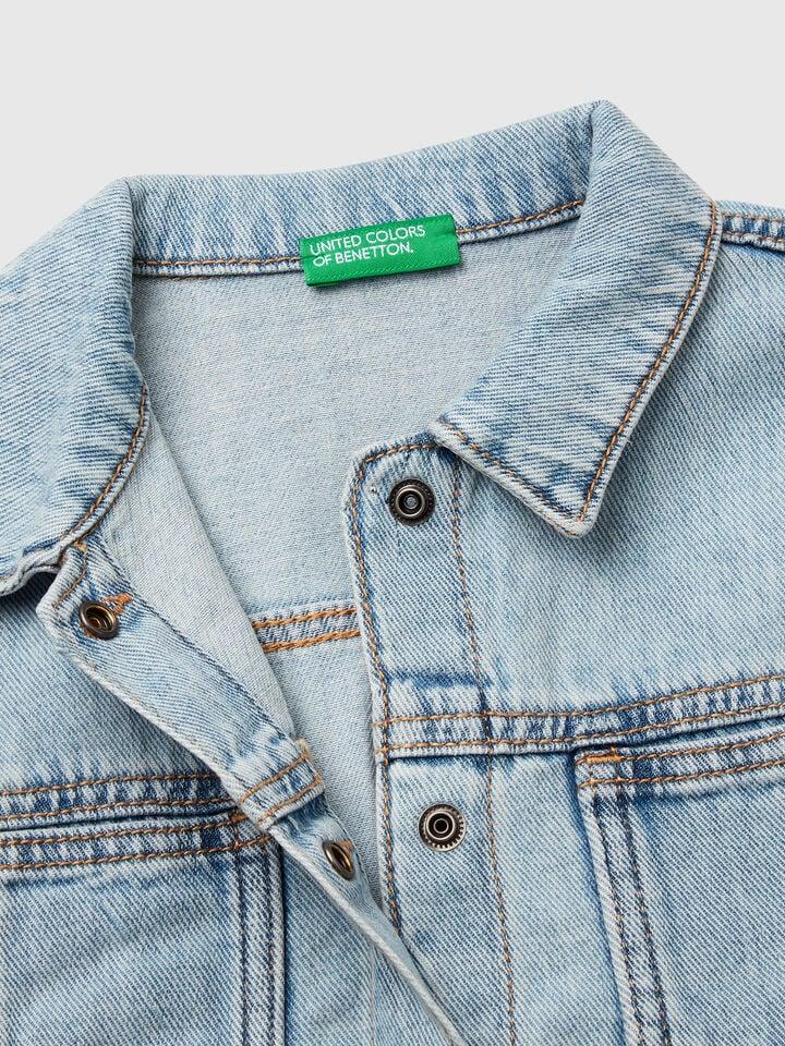 Benetton Denim Jacket Light Blue