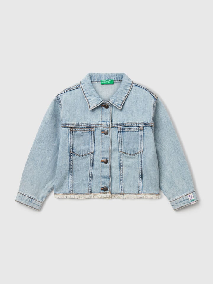 Benetton Denim Jacket Light Blue