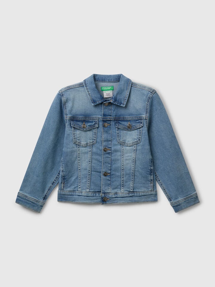Benetton Denim Jacket Light Blue
