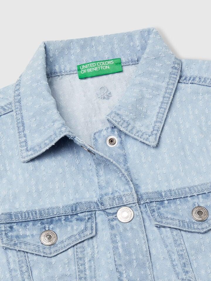 Benetton Denim Vest Light Blue