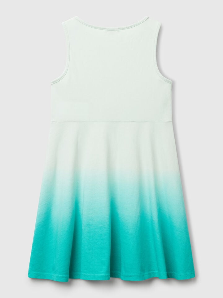 Benetton Dip-dye Dress Aqua