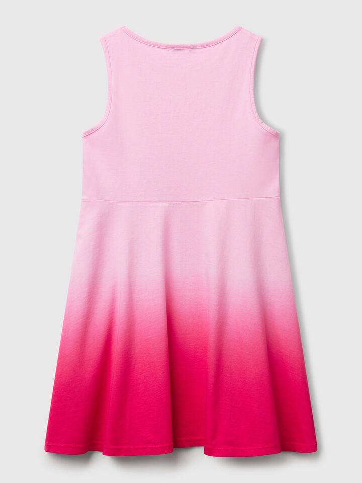 Benetton Dip-dye Dress Fuchsia