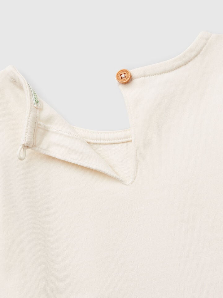 Benetton Dip-dye T-shirt Creamy White