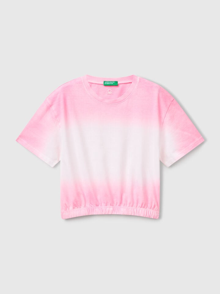 benetton Dip-dye t-shirt Fuchsia