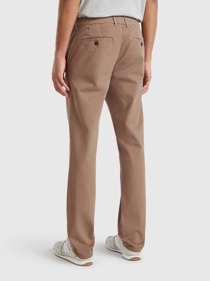 Benetton Dove Gray Slim Fit Chinos Dove Gray