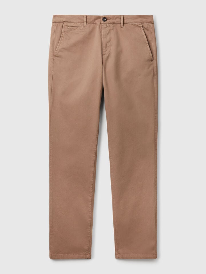 Benetton Dove Gray Slim Fit Chinos Dove Gray