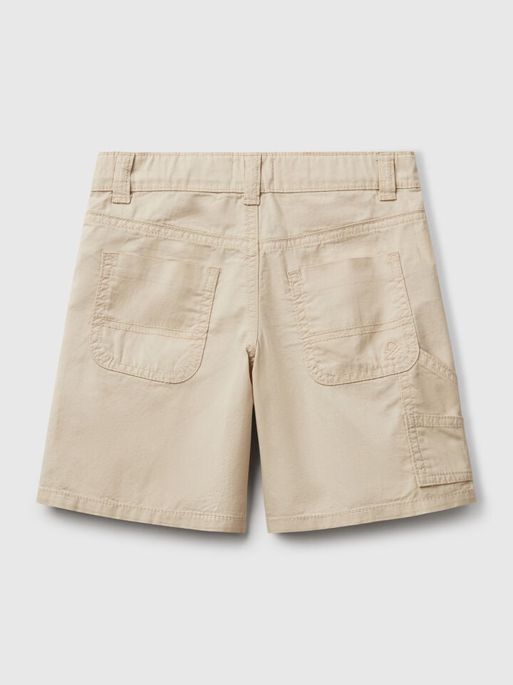 Benetton Five Pocket Bermudas Beige
