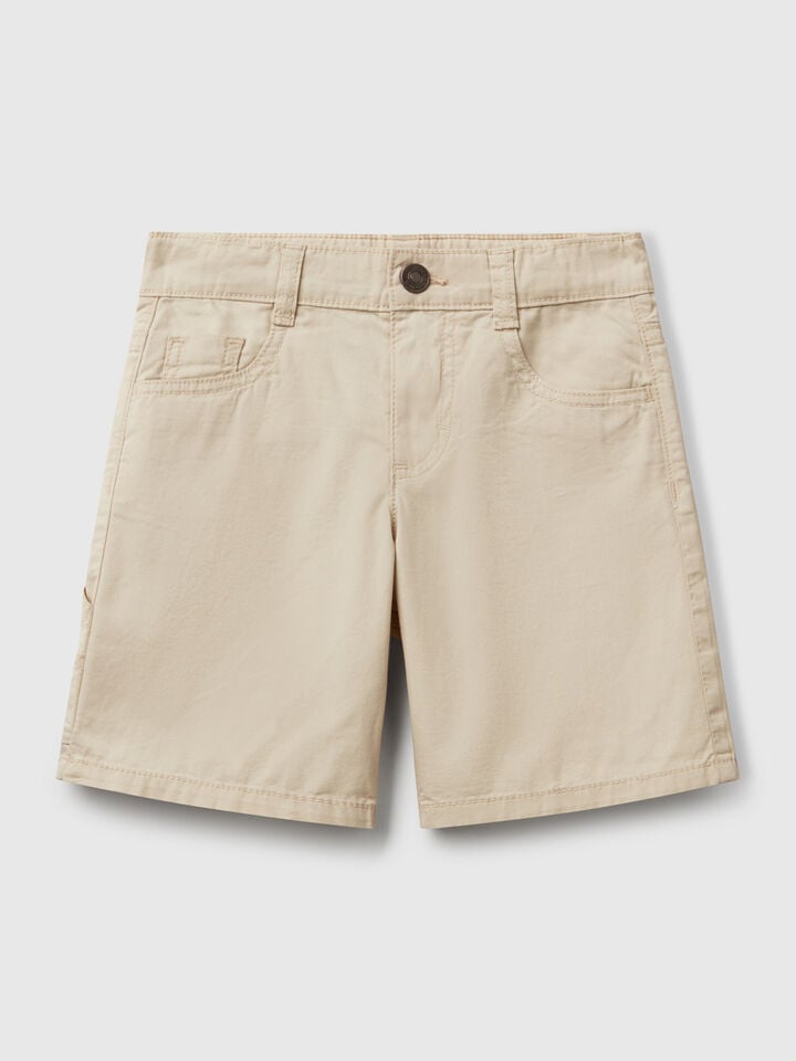 Benetton Five Pocket Bermudas Beige