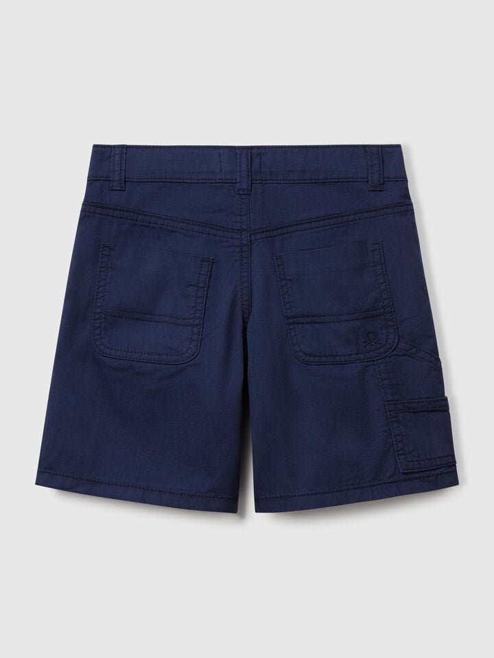 Benetton Five Pocket Bermudas Dark Blue