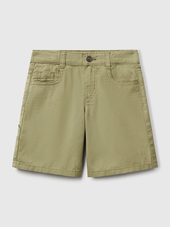 benetton Five pocket bermudas Olive Green