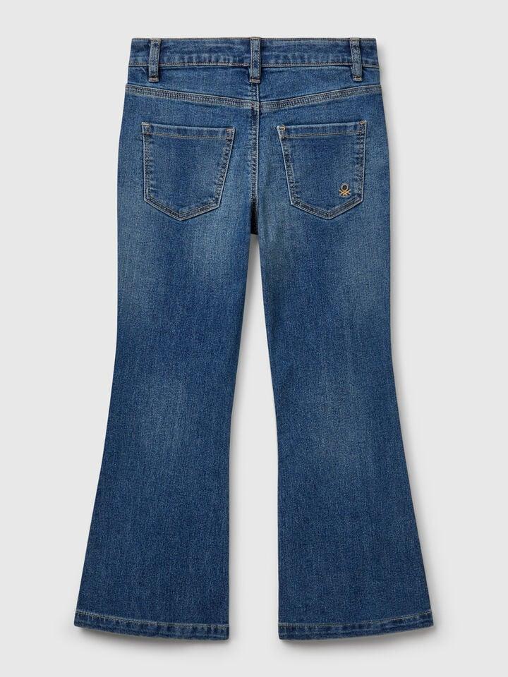 Benetton Five Pocket Flared Jeans Blue