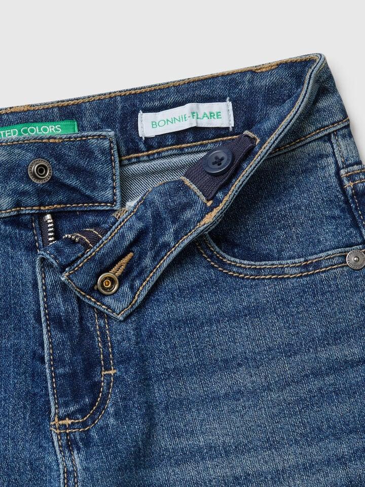 Benetton Five Pocket Flared Jeans Blue