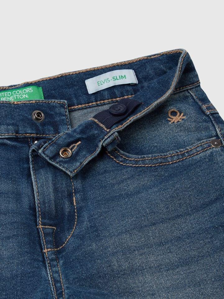 Benetton Five Pocket Jeans Blue