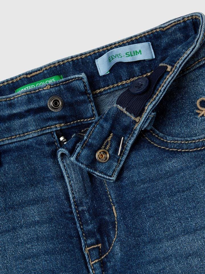 Benetton Five Pocket Jeans Blue