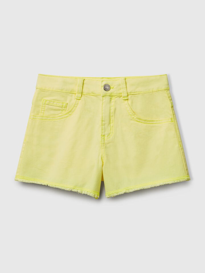 benetton Five pocket shorts Neon Yellow
