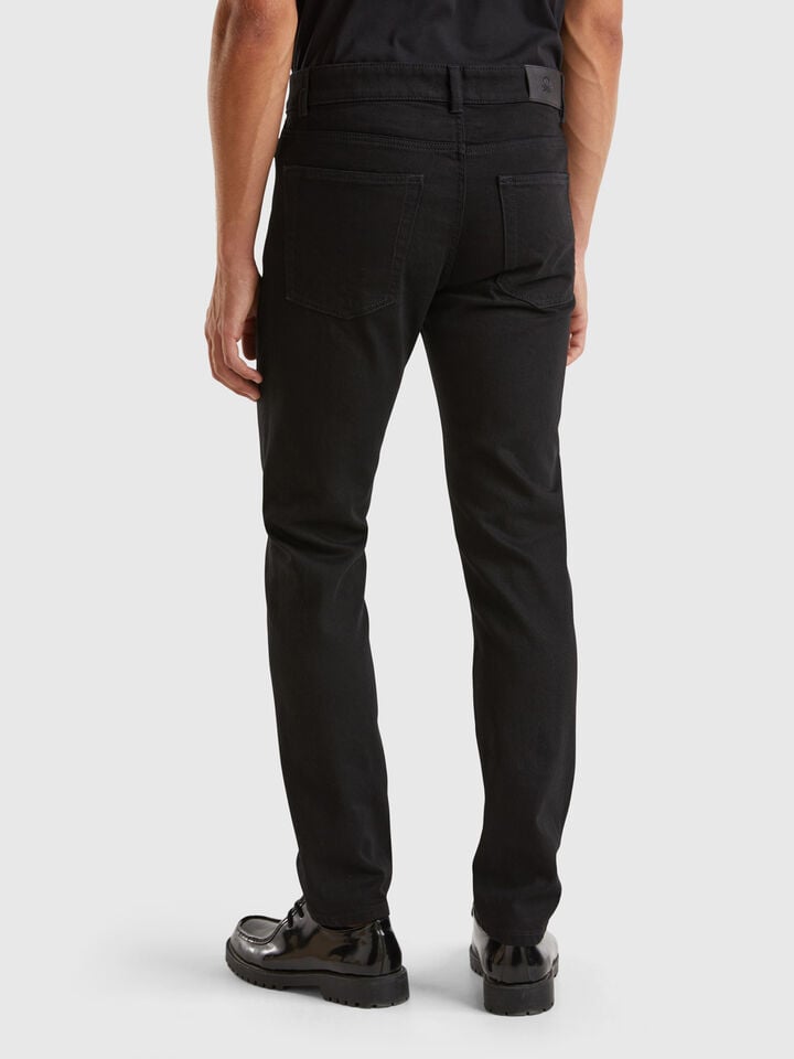 Benetton Five Pocket Slim Fit Jeans Black