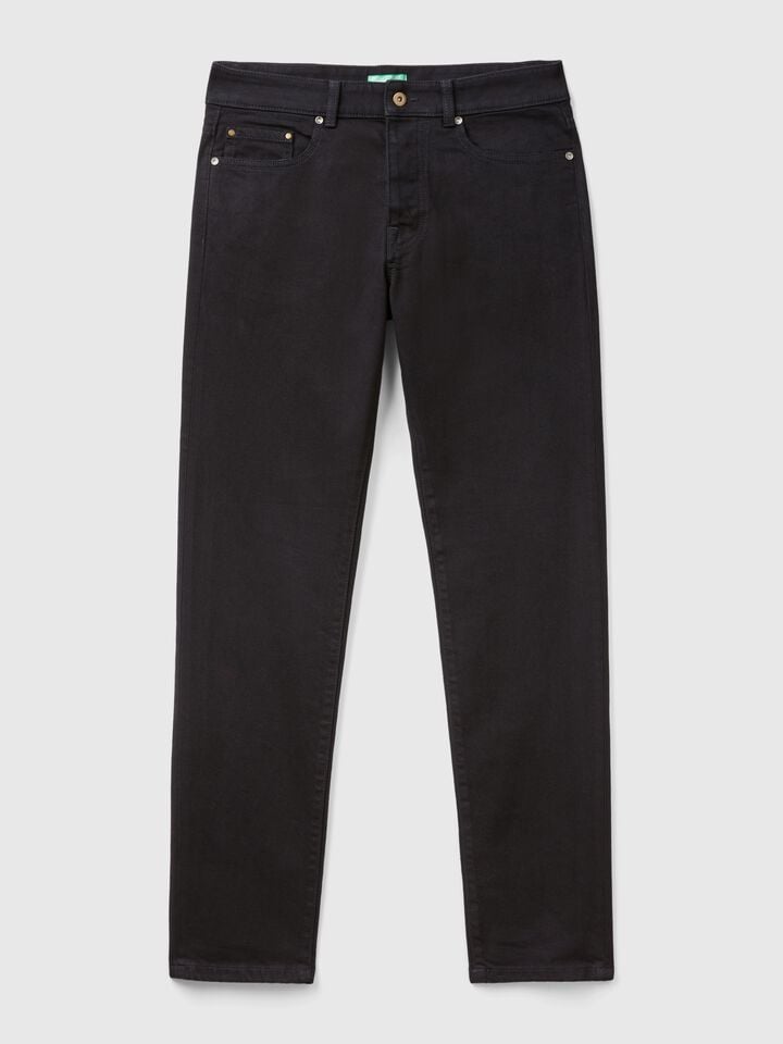 Benetton Five Pocket Slim Fit Jeans Black