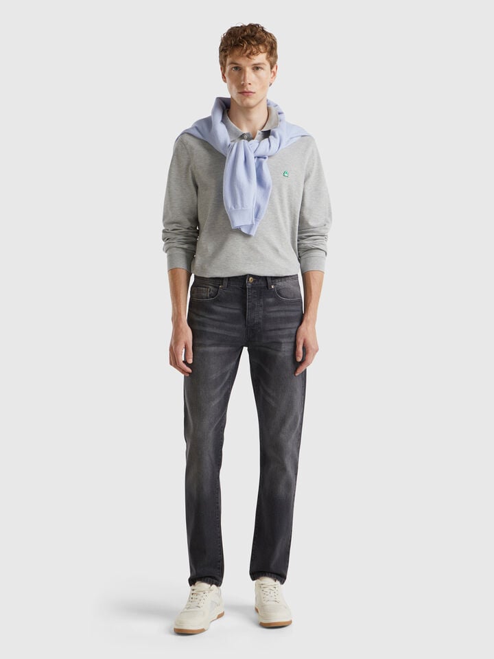 Benetton Five Pocket Slim Fit Jeans Black