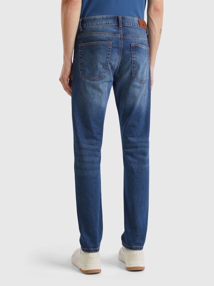 Benetton Five Pocket Slim Fit Jeans Blue