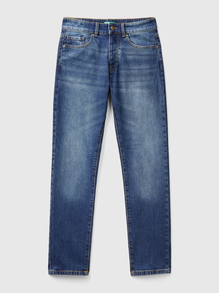 Benetton Five Pocket Slim Fit Jeans Blue