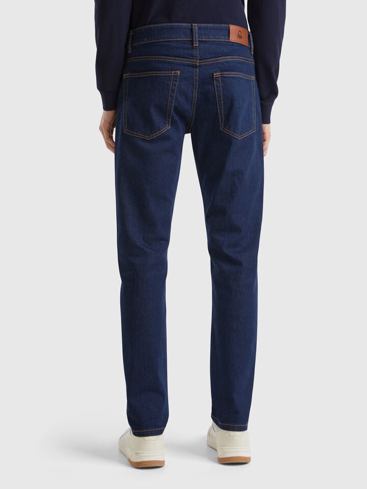 Benetton Five Pocket Slim Fit Jeans Dark Blue