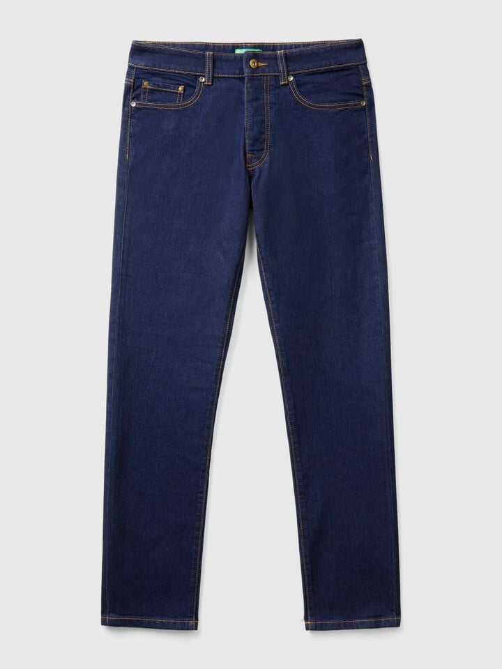 Benetton Five Pocket Slim Fit Jeans Dark Blue