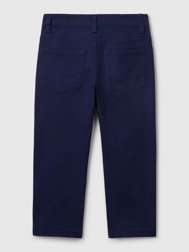 Benetton Five-pocket Stretch Trousers Dark Blue