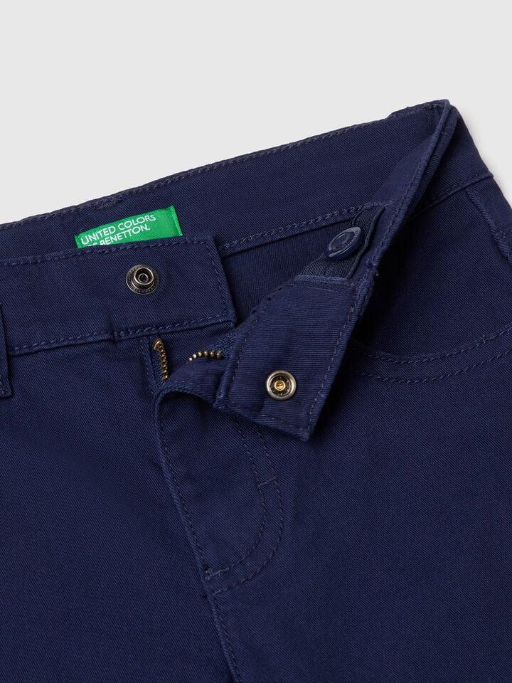 Benetton Five-pocket Stretch Trousers Dark Blue