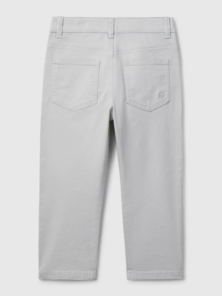 Benetton Five-pocket Stretch Trousers Gray