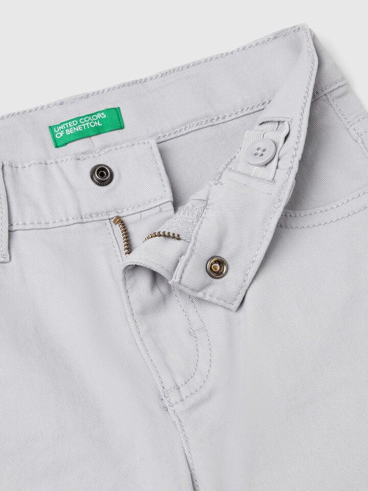 Benetton Five-pocket Stretch Trousers Gray