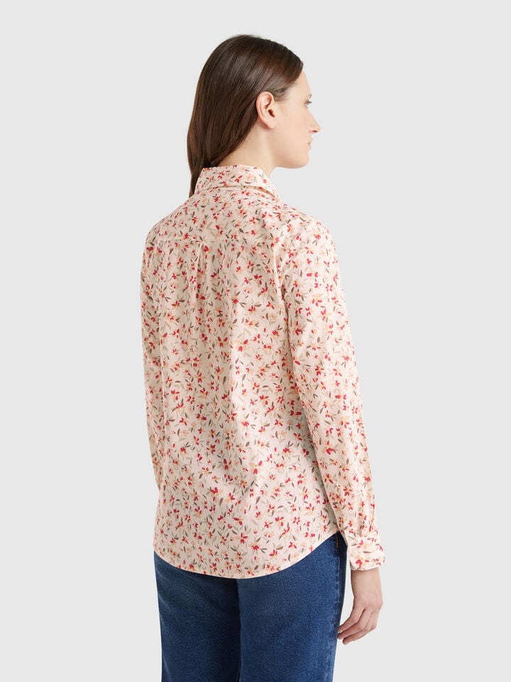 Benetton Floral Pink Shirt Pink