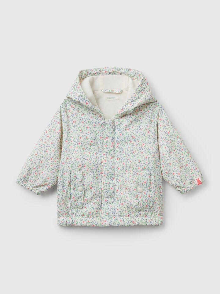 benetton Floral print jacket Creamy White