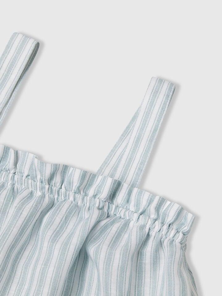 Benetton Floral Top Air Force Blue