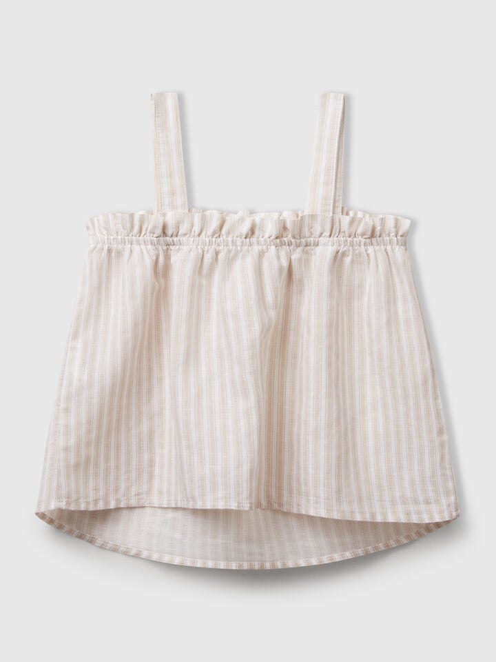 Benetton Floral Top Beige