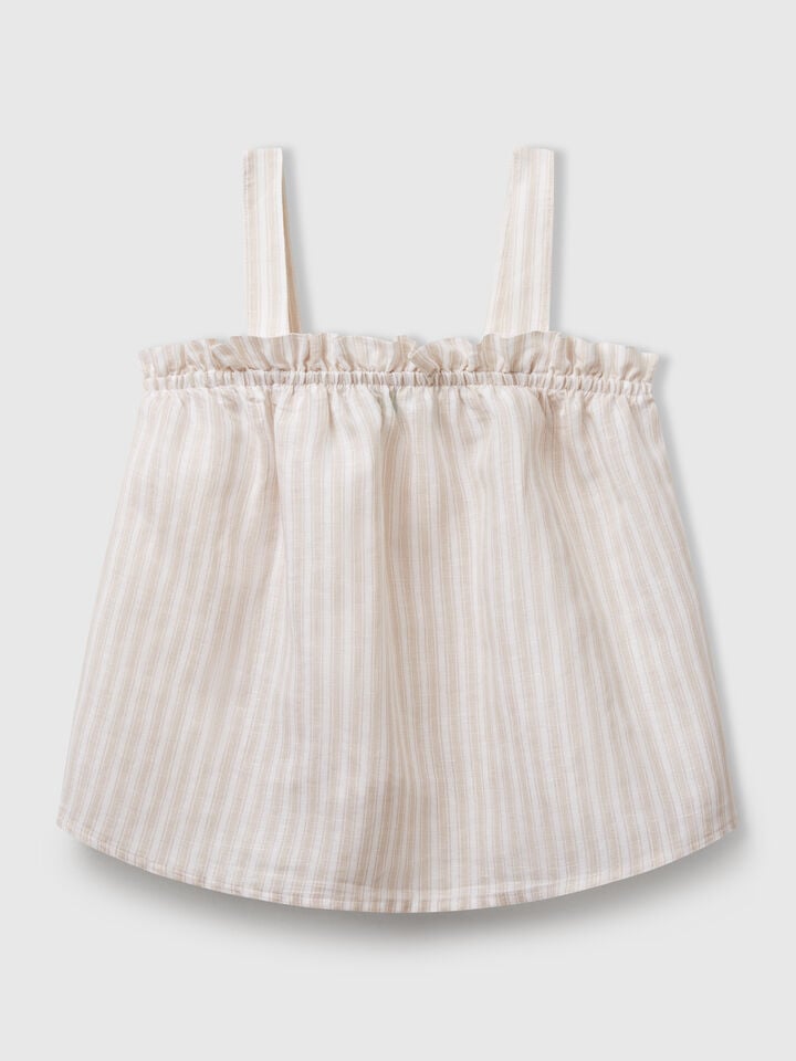 benetton Floral top Beige