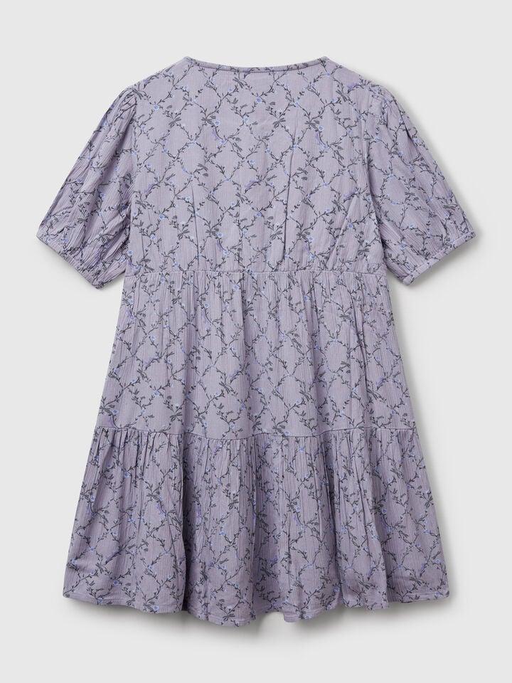 Benetton Flowy Floral Dress Mauve
