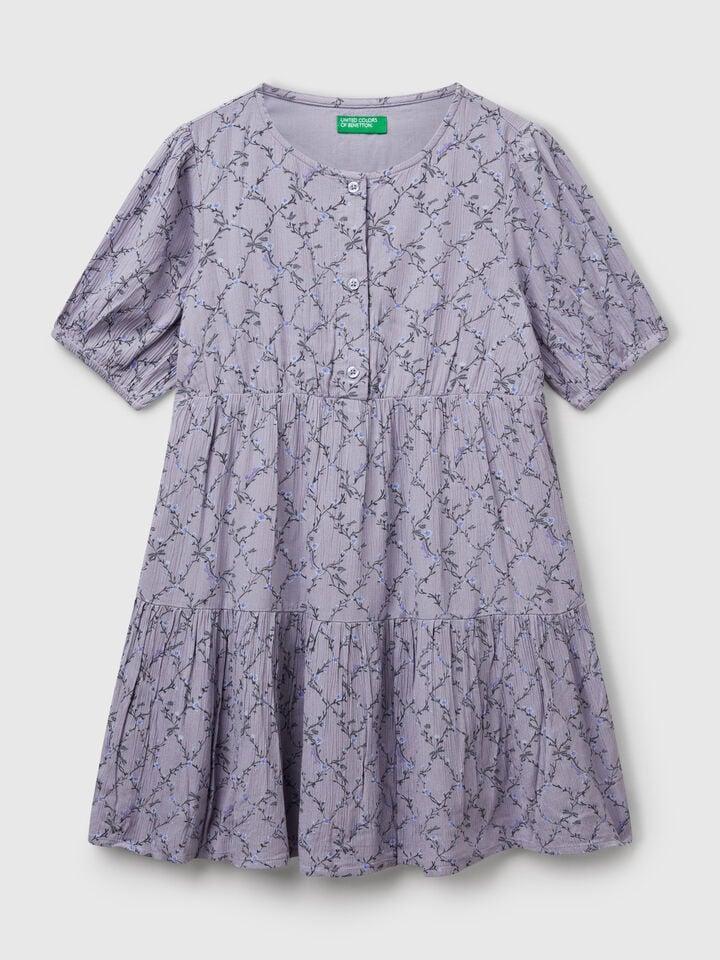 benetton Flowy floral dress Mauve
