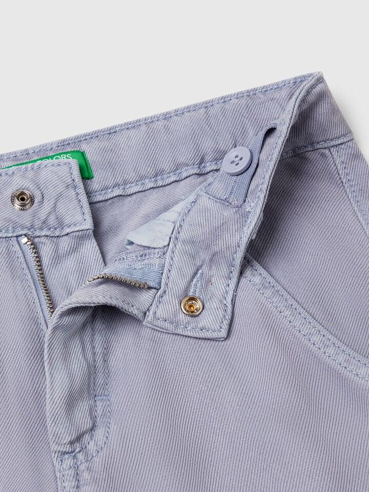 Benetton Flowy Worker Style Trousers Periwinkle