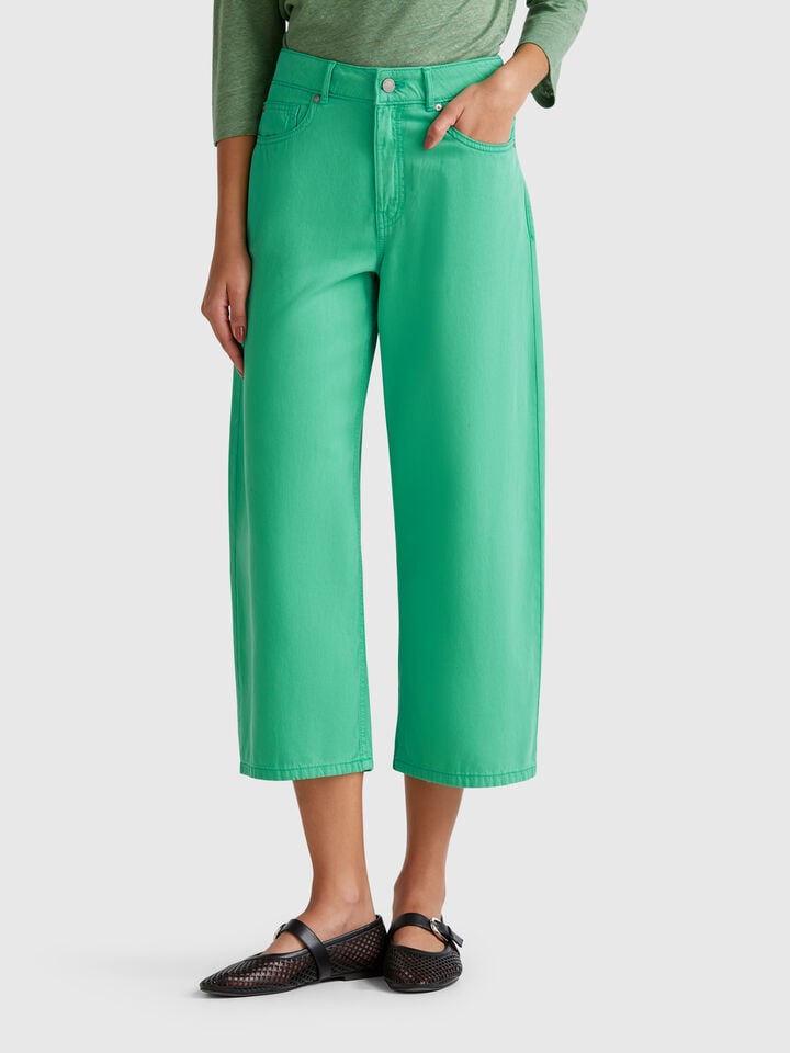 benetton Green five pocket pants Green