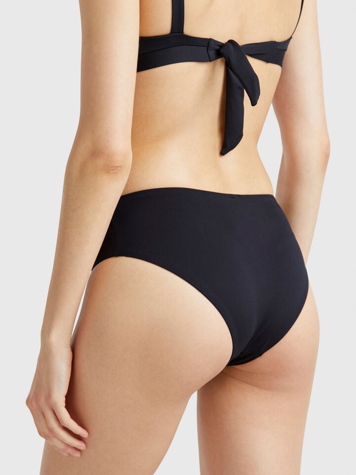 Benetton High Rise Swim Briefs In ECONYL® Black