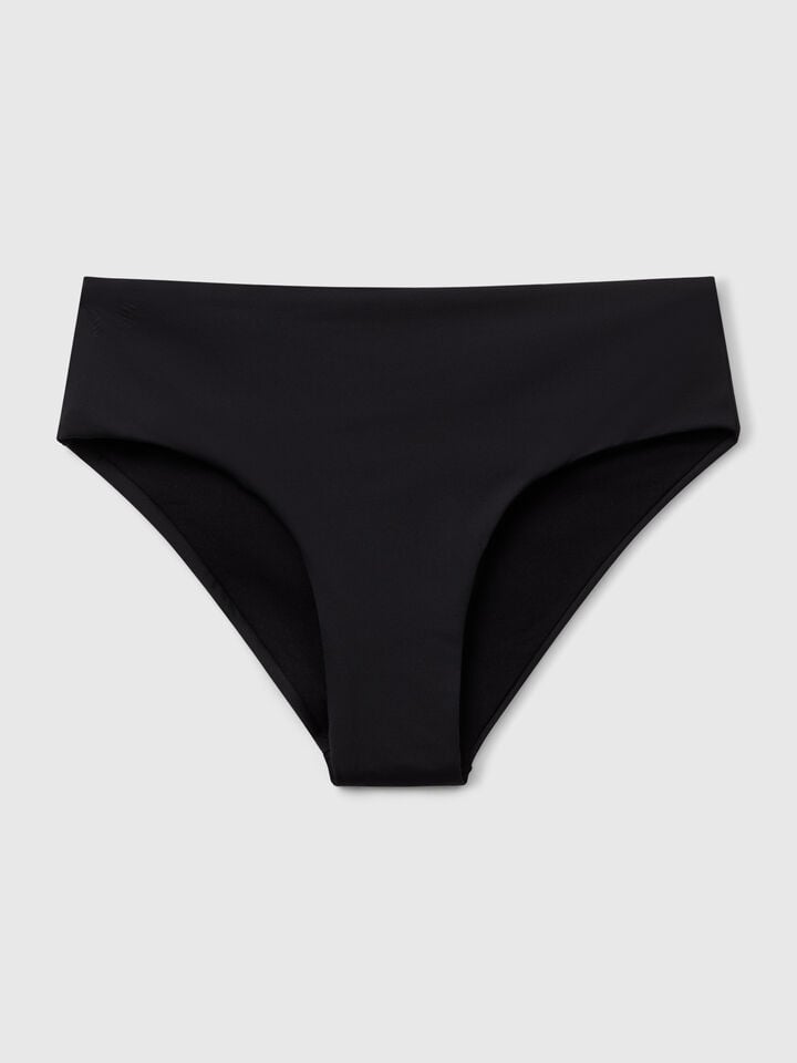 Benetton High Rise Swim Briefs In ECONYL® Black