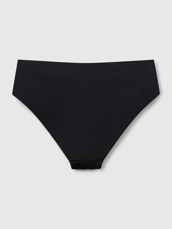 Benetton High Rise Swim Briefs In ECONYL® Black