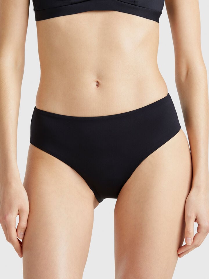 benetton High rise swim briefs in ECONYL® Black