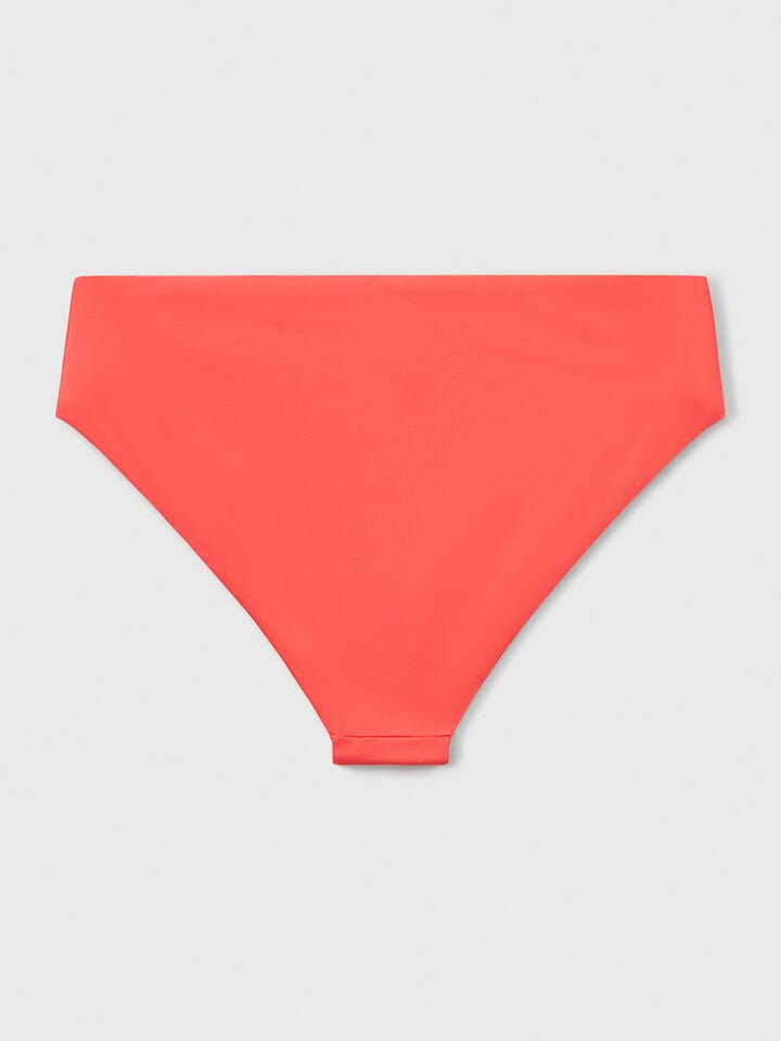 Benetton High Rise Swim Briefs In ECONYL® Coral