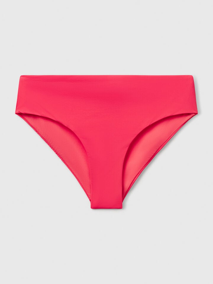 Benetton High Rise Swim Briefs In ECONYL® Fuchsia