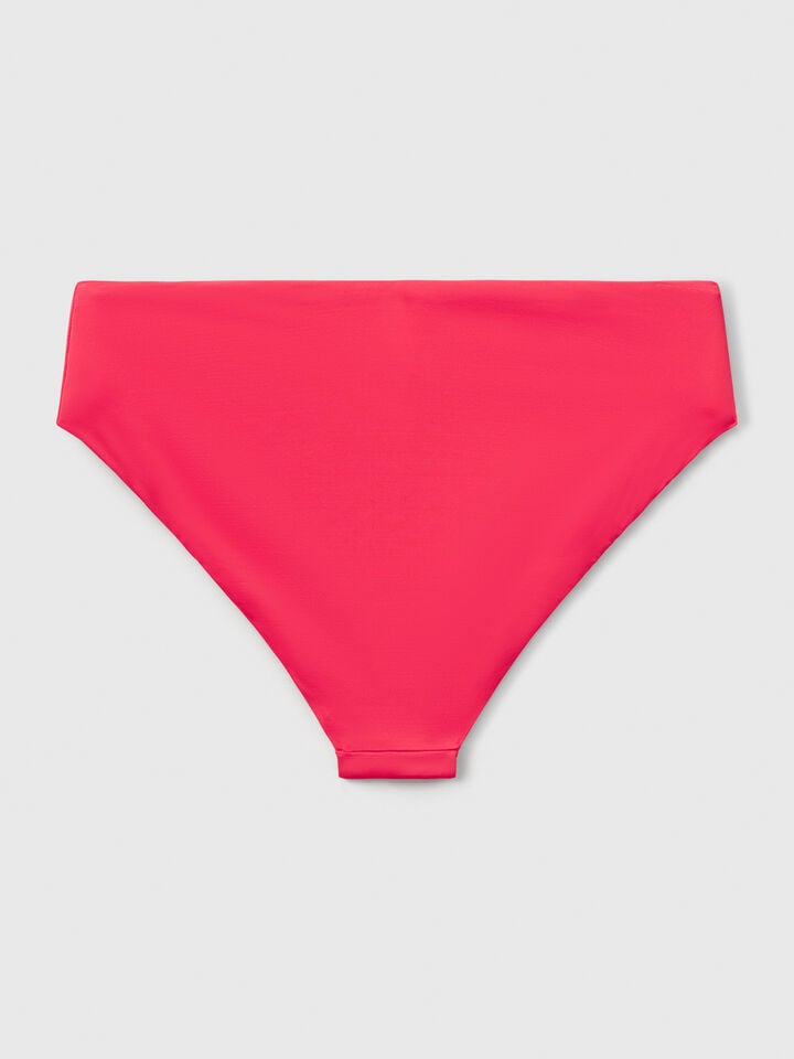 Benetton High Rise Swim Briefs In ECONYL® Fuchsia