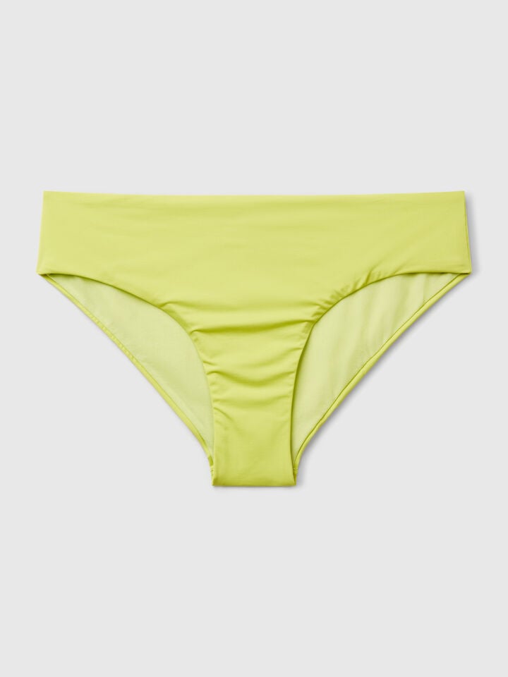 Benetton High Rise Swim Briefs In ECONYL® Lime