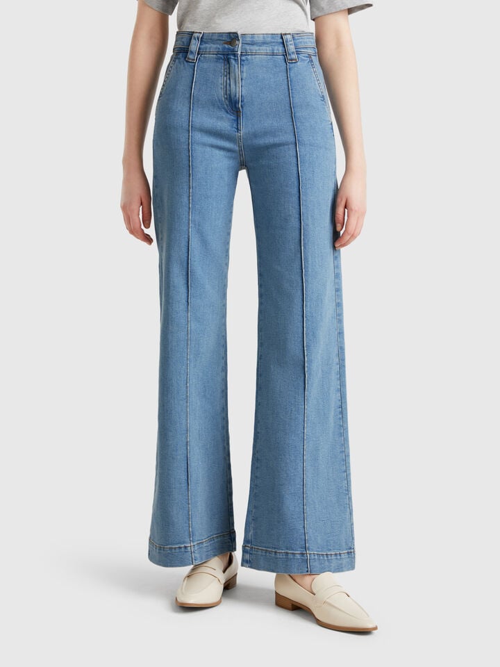 benetton High-waisted flare fit jeans Light Blue