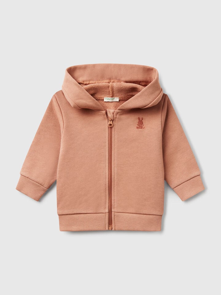 benetton Hoodie in cotton Camel